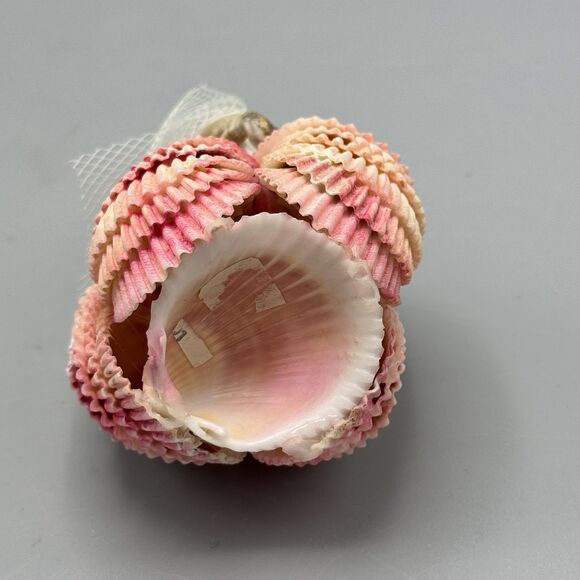 Vtg Handmade Seashell Art Figurine Bride Doll Folk Art Pink Nautical Kitschy - Picture 8 of 10
